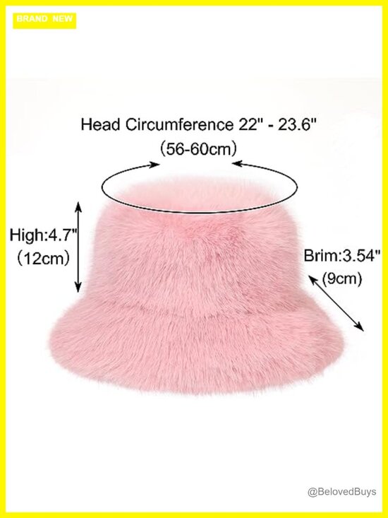 Faux Fur Bucket Hat and Headband Set for Winter main image 4